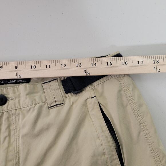 No Boundaries Pants Men's Beige Cargo Utility Convertible 34x30 Y2K Gorpcore - Picture 5 of 8